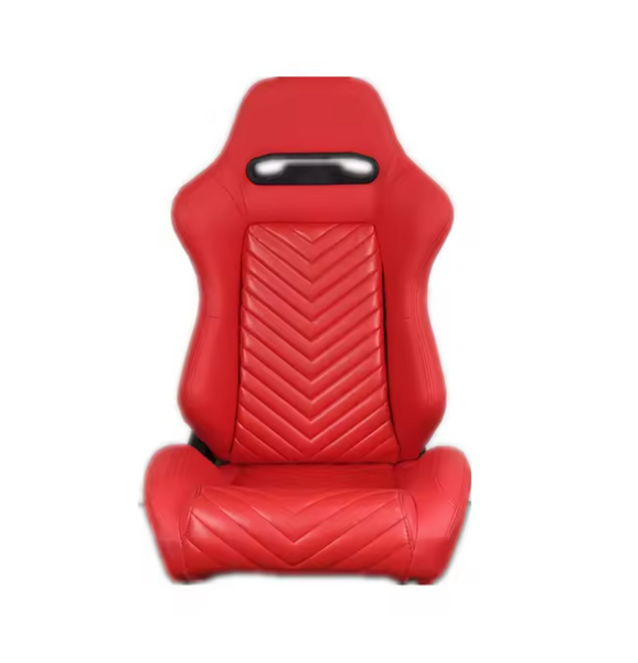 JIABEIR (Manufactured and Dispatched from China) BRIGHT RED Quilted Stitch Luxury Premium Sports Car / Racing Sim x1 Individual Bucket Seats JBR1035C