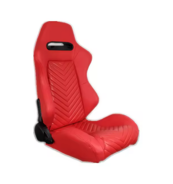 JIABEIR (Manufactured and Dispatched from China) BRIGHT RED Quilted Stitch Luxury Premium Sports Car / Racing Sim x1 Individual Bucket Seats JBR1035C