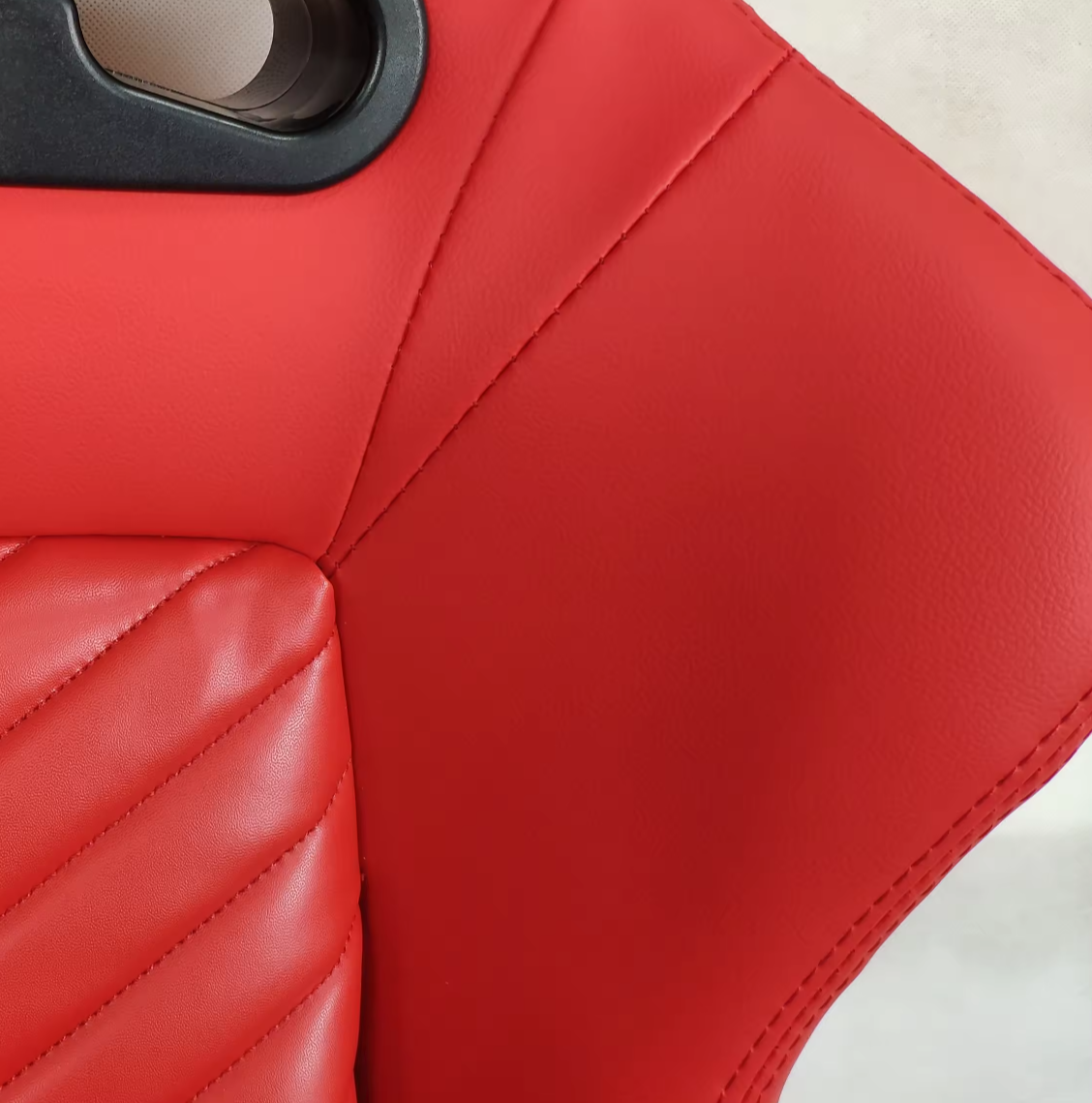 JIABEIR (Manufactured and Dispatched from China) BRIGHT RED Quilted Stitch Luxury Premium Sports Car / Racing Sim x1 Individual Bucket Seats JBR1035C