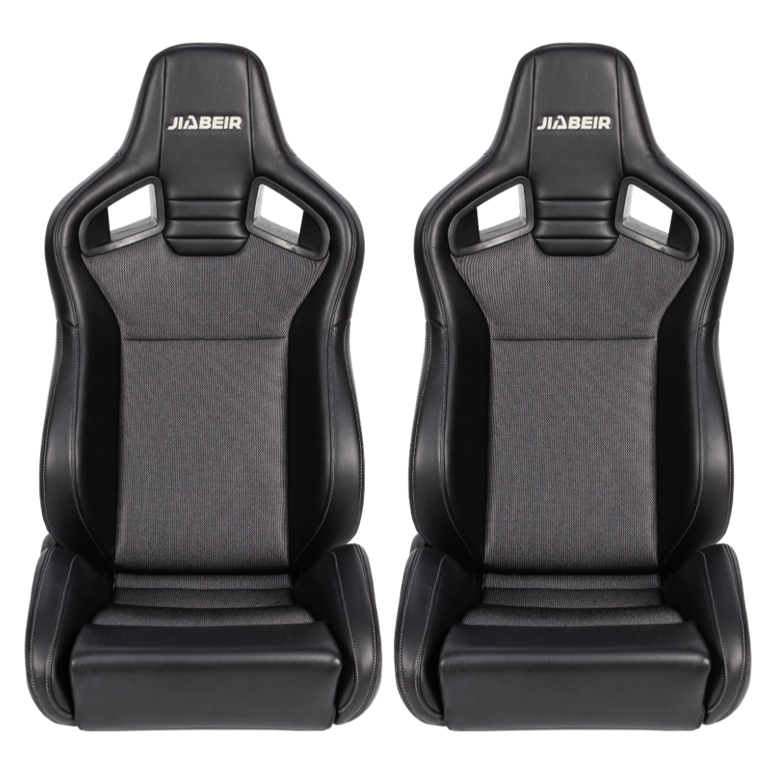 JIABEIR (Manufactured and Dispatched from China) Black Sports Car / Racing Sim x1 Individual Bucket Seats JBR1039RM