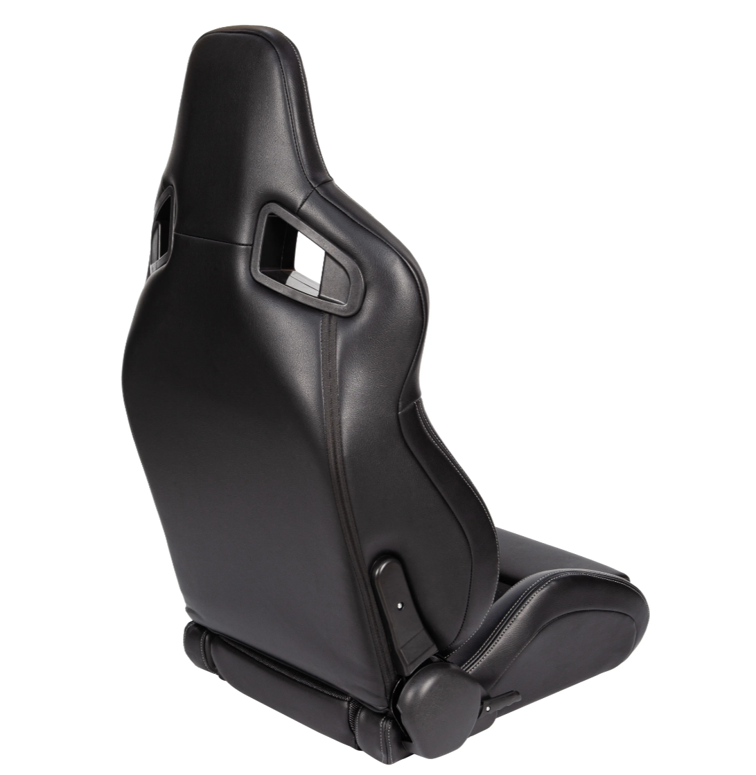 JIABEIR (Manufactured and Dispatched from China) Black Sports Car / Racing Sim x1 Individual Bucket Seats JBR1039RM