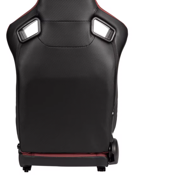 JIABEIR (Manufactured and Dispatched from China) Burgundy Dark Crimson Red DELUXE Sports Car / Racing Sim x1 Individual Bucket Seats JBR1074B