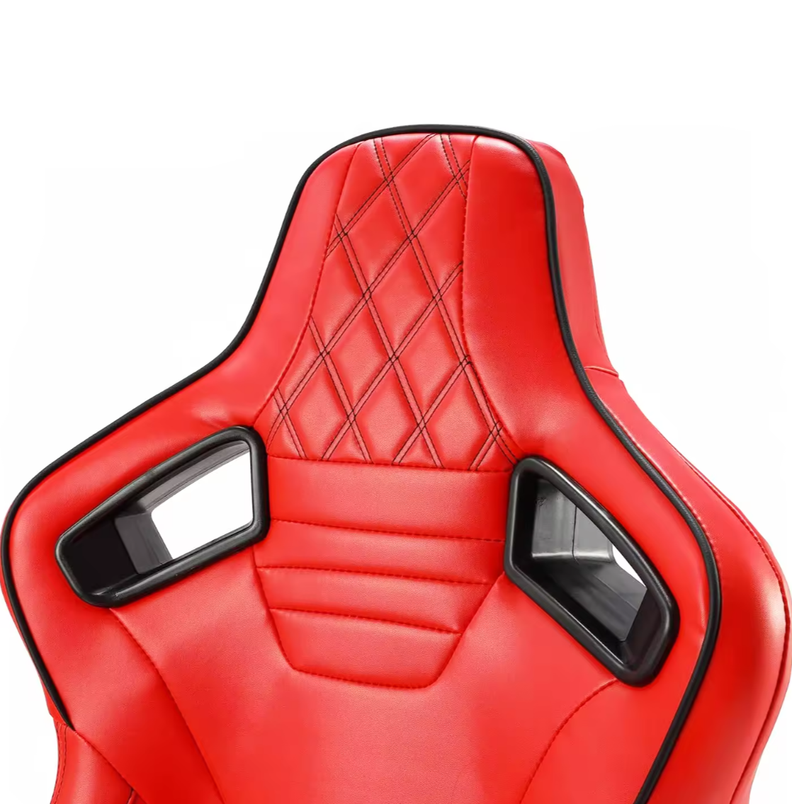 JIABEIR (Manufactured and Dispatched from China) Red DELUXE with Black Stitch Sports Car / Racing Sim x1 Individual Bucket Seats JBR1087