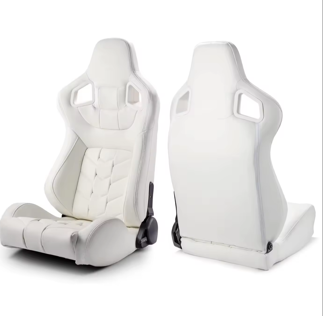 JIABEIR (Manufactured and Dispatched from China) WHITE Luxury Sports Car / Racing Sim x1 Individual Bucket Seats JBR9009