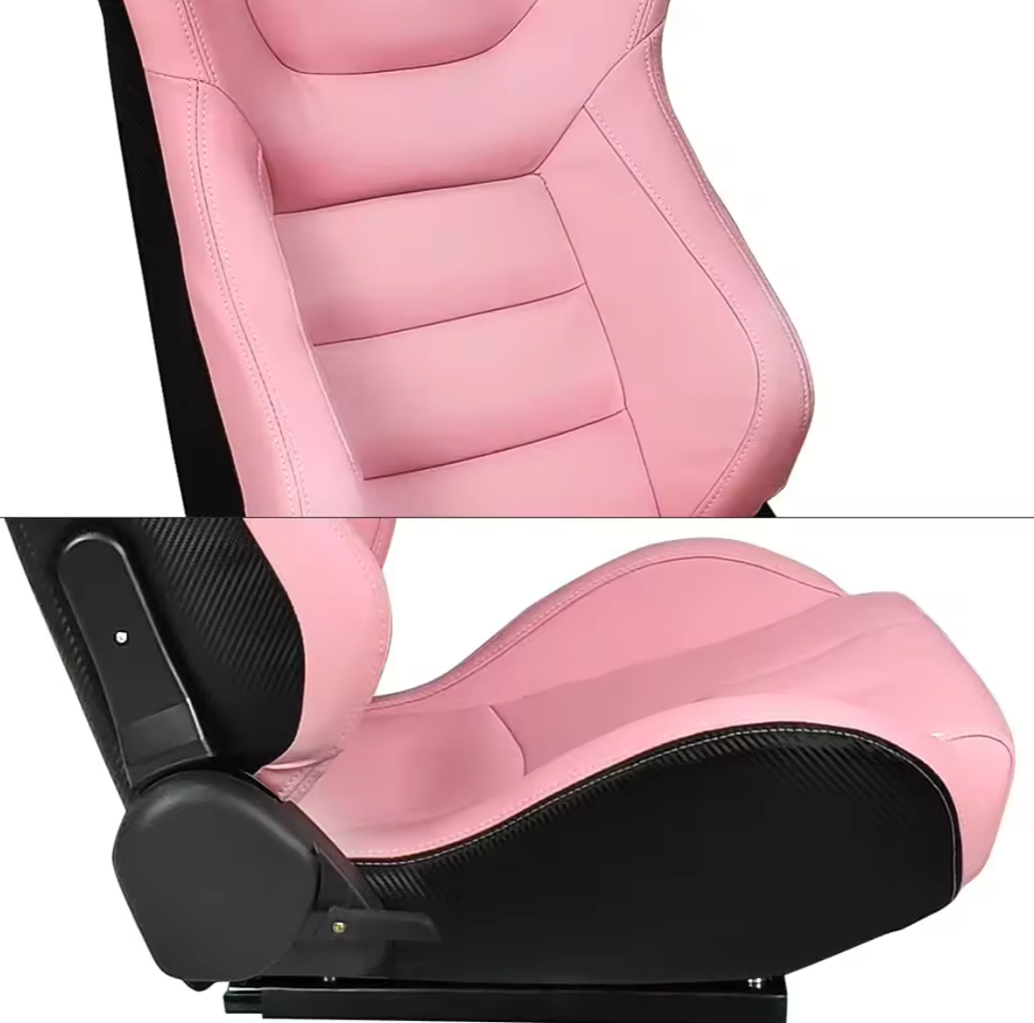 JIABEIR (Manufactured and Dispatched from China) BABY PINK & Carbon Sports Car / Racing Sim x1 Individual Bucket Seats JIABEIR (Manufactured and Dispatched from China) Classic Retro Racer Black Sports Car / Racing Sim x1 Individual Bucket Seat JBR9017