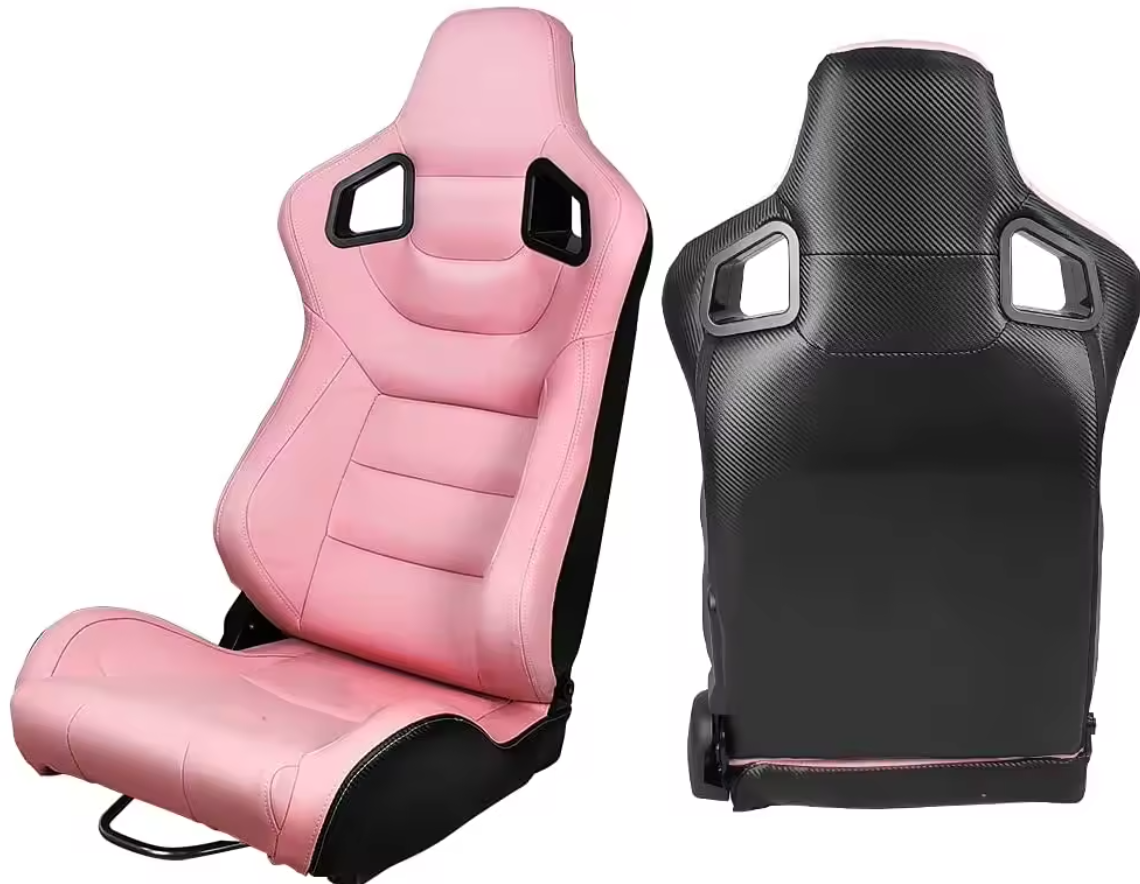 JIABEIR (Manufactured and Dispatched from China) BABY PINK & Carbon Sports Car / Racing Sim x1 Individual Bucket Seats JIABEIR (Manufactured and Dispatched from China) Classic Retro Racer Black Sports Car / Racing Sim x1 Individual Bucket Seat JBR9017