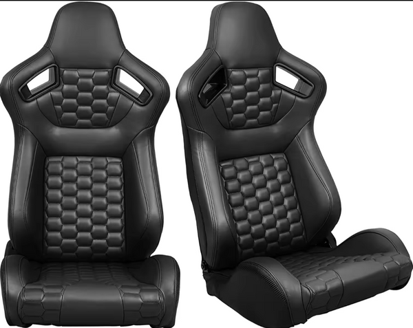 JIABEIR (Manufactured and Dispatched from China) x6 Multi-Colour Style Options & Carbon Sports Car / Racing Sim x1 Individual Bucket Seats JBR9008