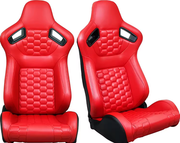 JIABEIR (Manufactured and Dispatched from China) x6 Multi-Colour Style Options & Carbon Sports Car / Racing Sim x1 Individual Bucket Seats JBR9008