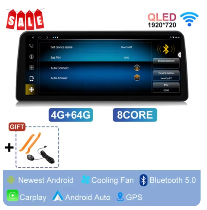 Android 12.3 inch 12.3" QLED 2 Din Car Stereo Touchscreen Headunit - Mercedes Benz E-class W211 E200 CLS C219 219 W219 2002 - 2010 Wireless Car Play Android Auto