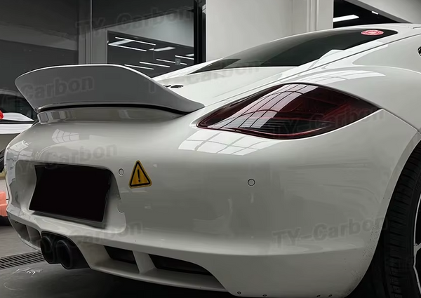 TY Carbon Porsche 987 / 987.1 Cayman 05-12 Rear Trunk Boot Lip Duck Tail Wing Spoiler FRP Unpainted