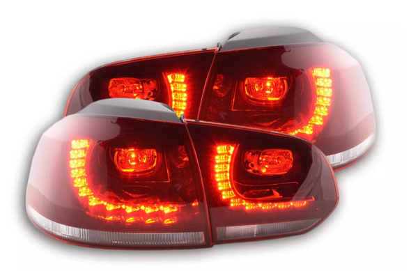 FK VW GOLF MK6 MK 6 08-12 1K LED REAR LIGHTS LAMPS TAIL RED CLEAR LHD GTI LOOK