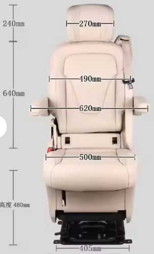 x1 JBR Captains Seat - Van / Camper / RV / Mercedes Benz Vito V 447 class & Metris- Stitch Synth Leather & Textile Car  / Sim Sports Luxury Bucket Seat (Copy)