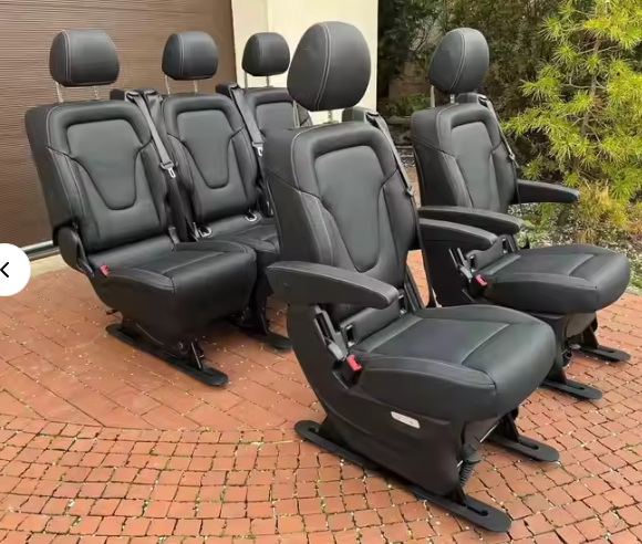 x1 JBR Captains Seat - Van / Camper / RV / Mercedes Benz Vito V 447 class & Metris- Stitch Synth Leather & Textile Car  / Sim Sports Luxury Bucket Seat (Copy)