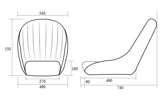 Cobra Roadster SS Bucket Seat - Cream / Ivory / Beige x1 Individual (Slide Runners Not Inc)