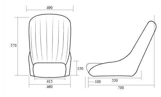 Cobra Roadster SS Bucket Seats - Silver Grey x1 Individual Seat (Slide Runners Not Inc)