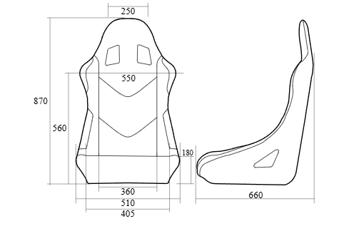 Cobra Monaco Sport Bucket Seats x1 Individual Seat (Slide Runners Not Inc)