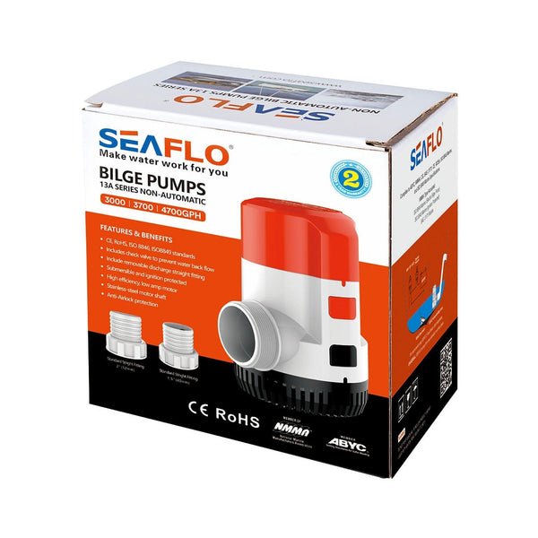 SEAFLO Bilge 13A Series 12V 3000 GPH Submersible | 4Boats