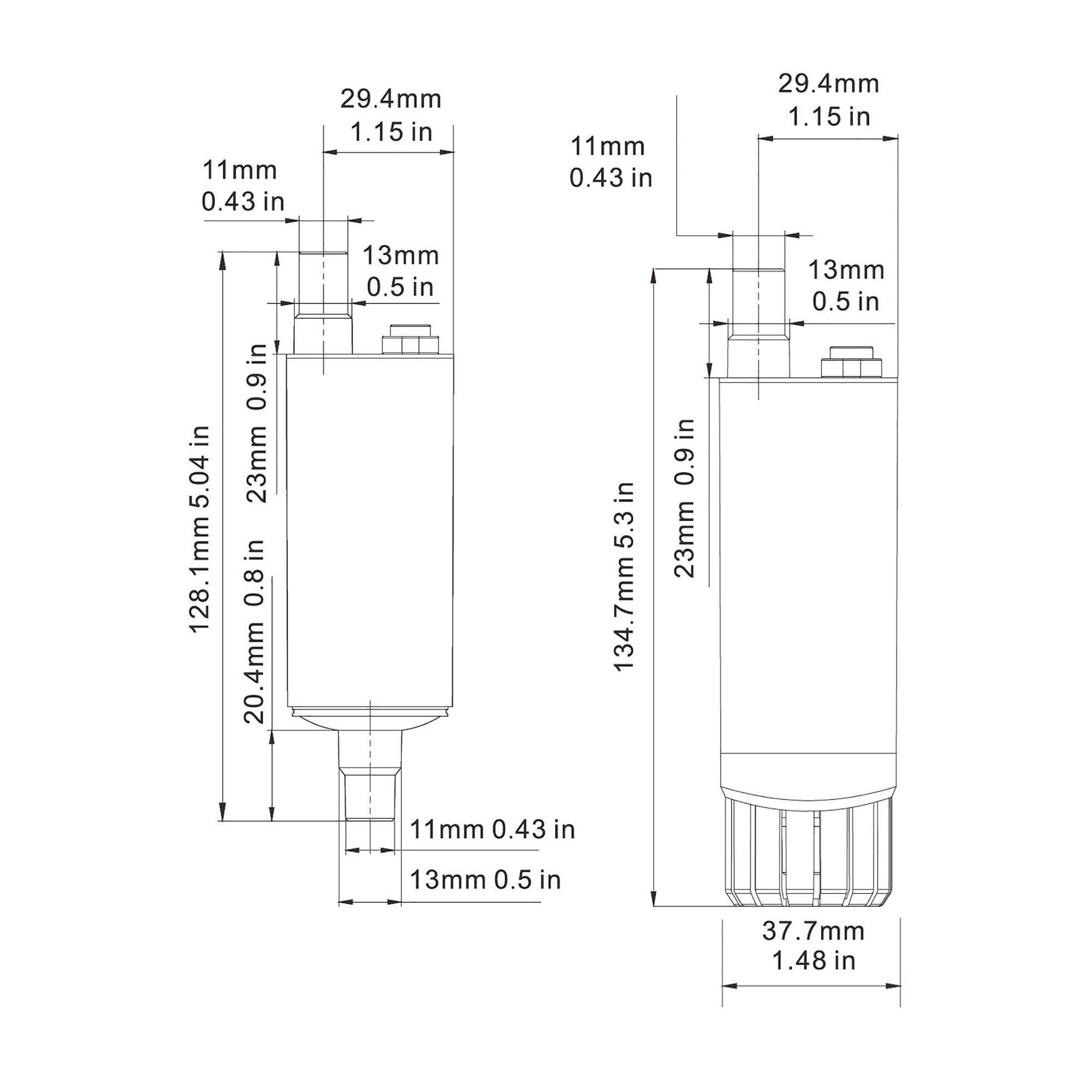 SEAFLO Inline 200 GPH Pump 1m Wire Without Clip | 4Boats