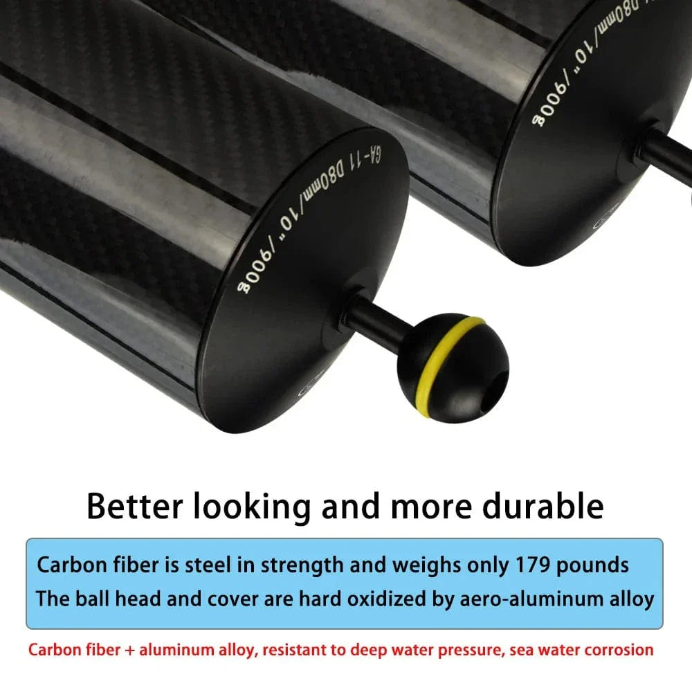 Seafrogs Diving 7/8/10/12Inch D60Mm Carbon Fiber  Float Arms
