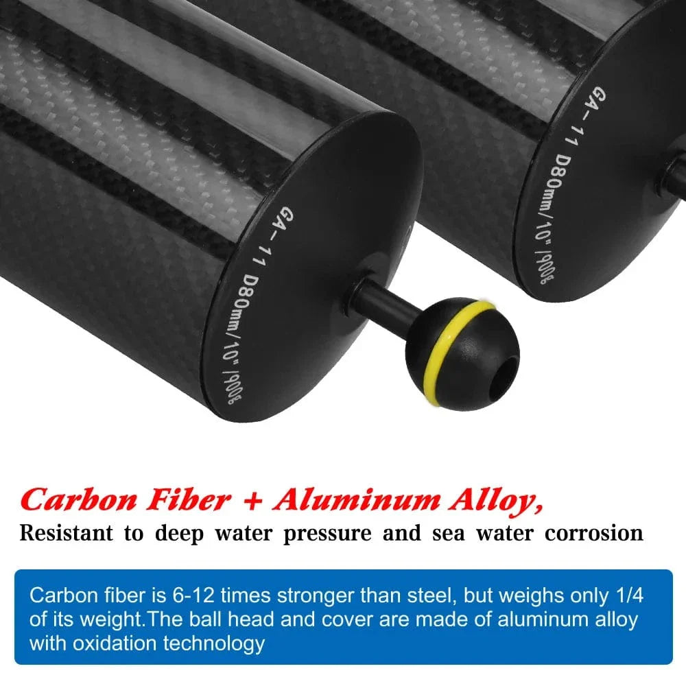 Seafrogs Diving 7/8/10/12Inch D60Mm Carbon Fiber  Float Arms