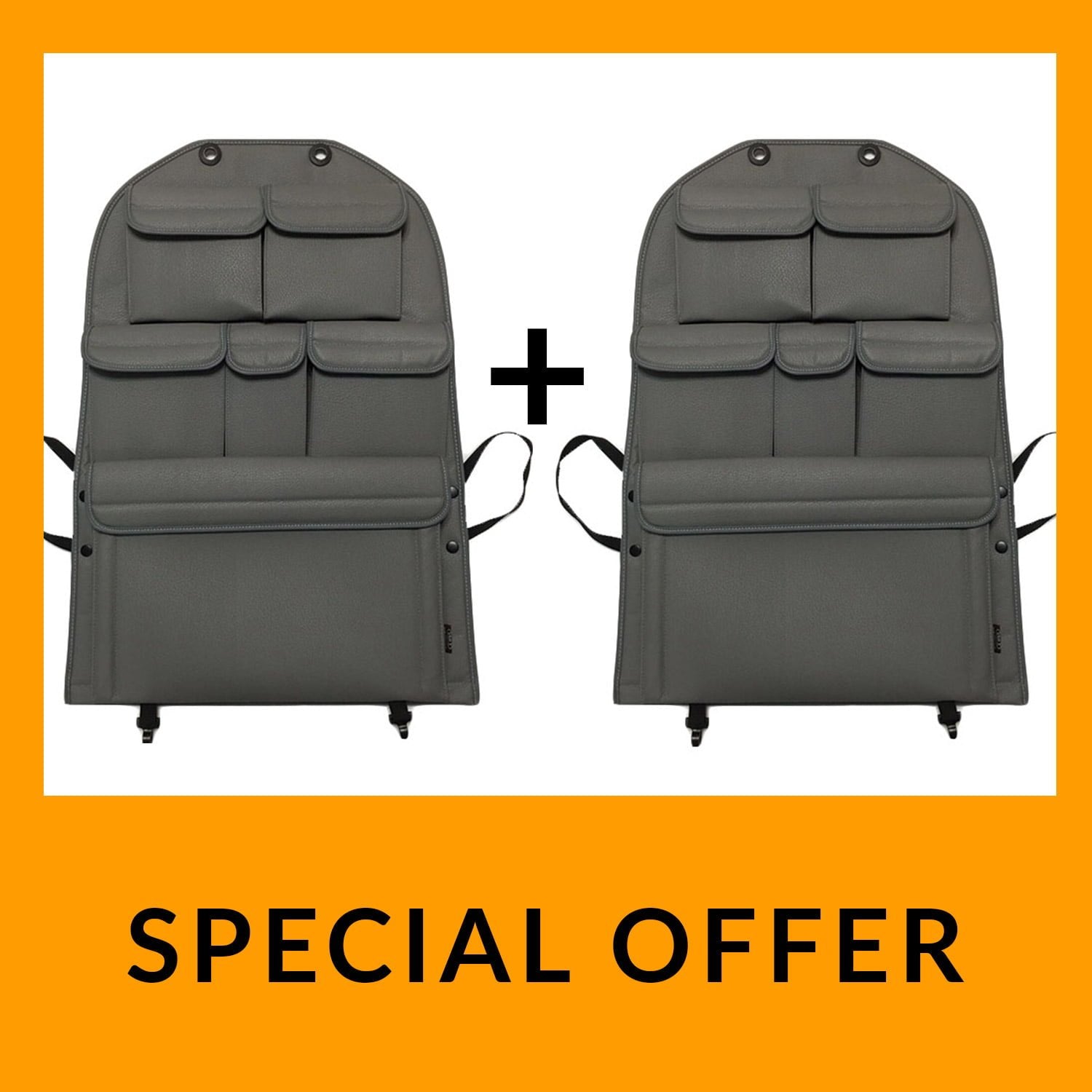 For VW T5 T5.1 Transporter Campervan Leatherette Back Seat Organiser Set of 2 bundle