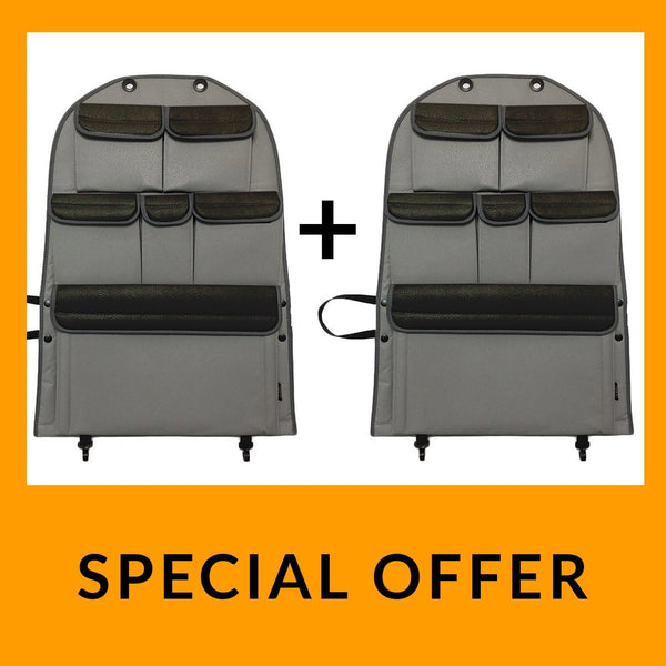 For VW T5 T5.1 Transporter Campervan Leatherette Back Seat Organiser Set of 2 bundle