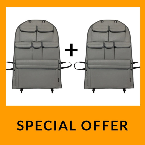 For VW T5 T5.1 Transporter Campervan Leatherette Back Seat Organiser Set of 2 bundle