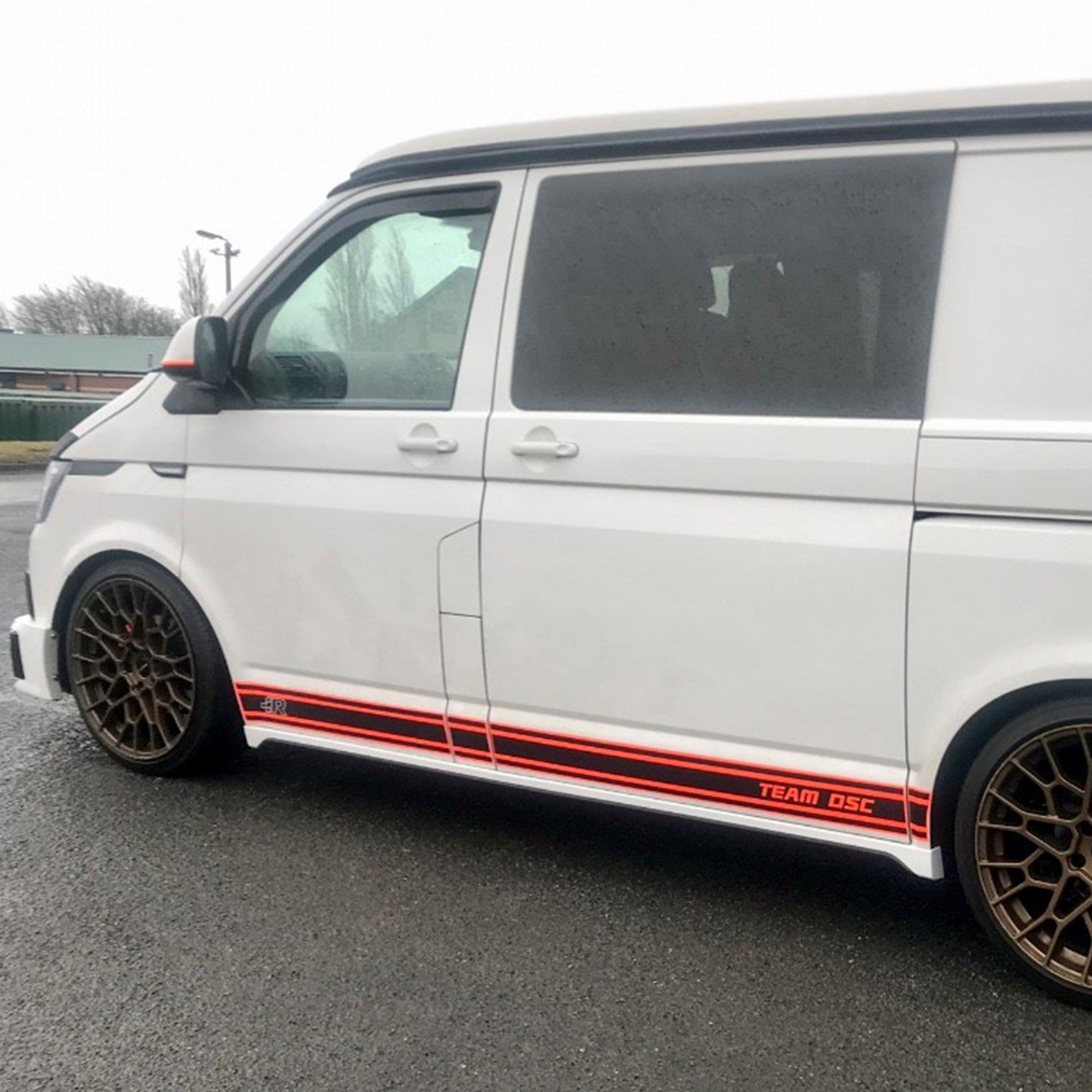 For VW T5, T5.1 SWB Side Skirts Candy White Plastic Painted and Ready to Fit