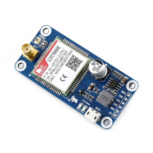 SIM7000E NB-IoT / eMTC / EDGE / GPRS / GNSS HAT for Raspberry Pi