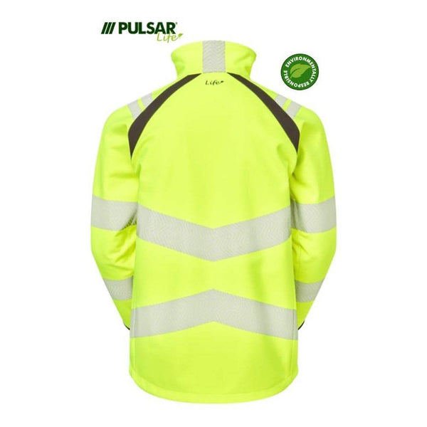 PULSAR® LIFE LFE965 GRS Women's Waterproof Hi-Vis Softshell Jacket Yellow