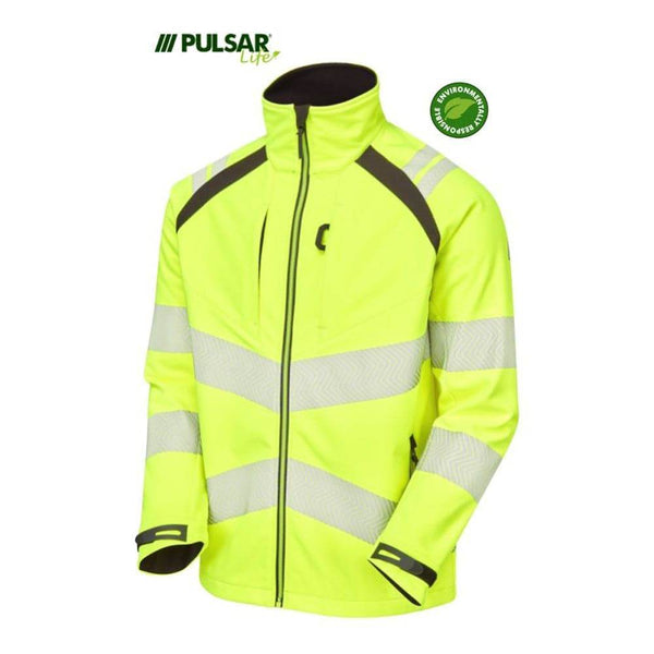 PULSAR® LIFE LFE965 GRS Women's Waterproof Hi-Vis Softshell Jacket Yellow