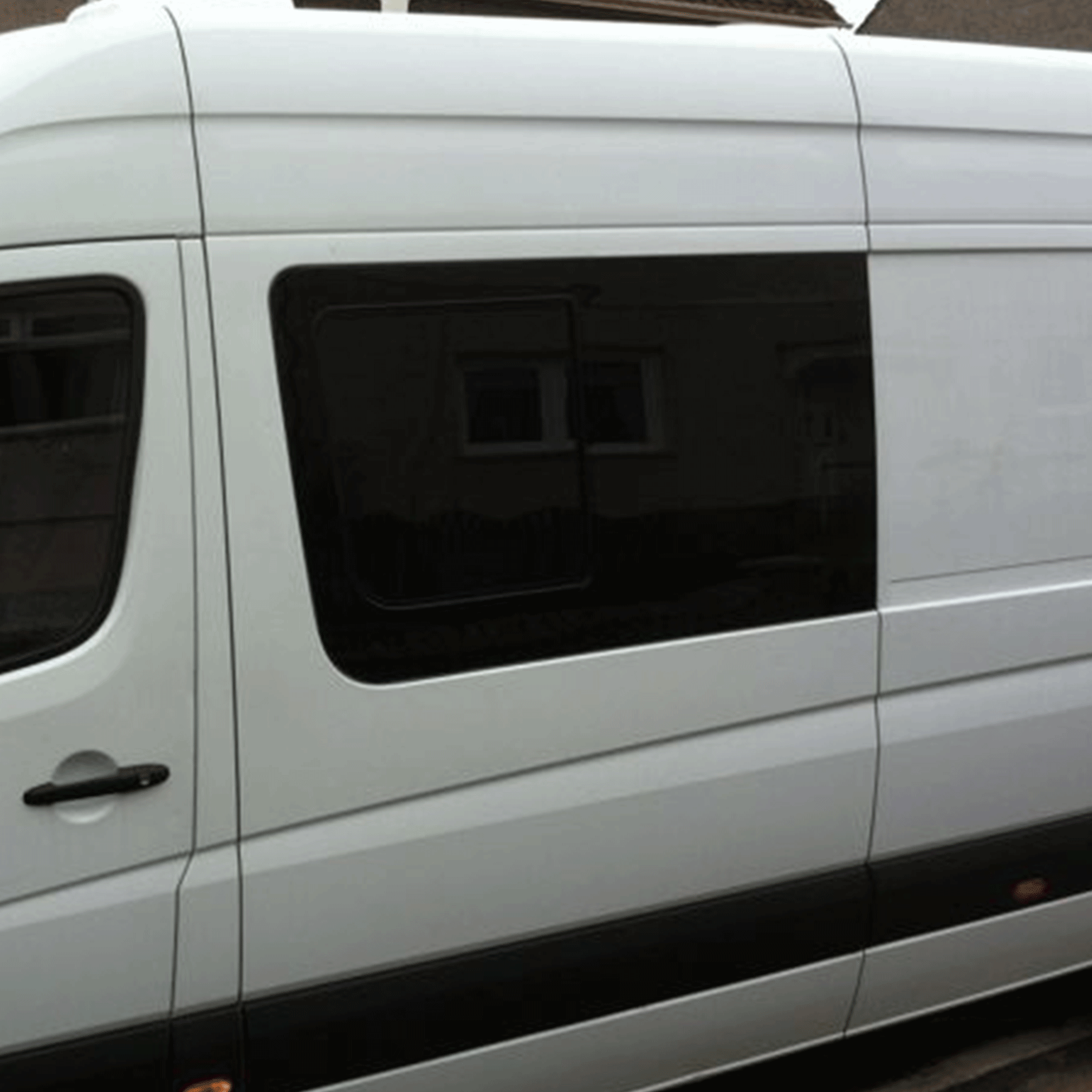For Mercedes Dodge Sprinter MK3 Side Sliding Window Tinted/Limo Glass, Motorhomes, Campervan, MWB, LWB, XLWB, (2006 - onwards)