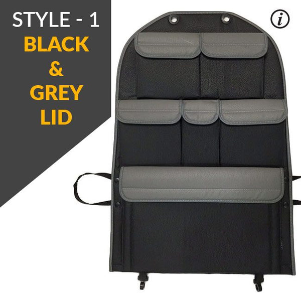 For VW California Ocean, Coast & Beach Campervan Single/Captains Seat Leatherette Back Seat Organiser Storage Solution