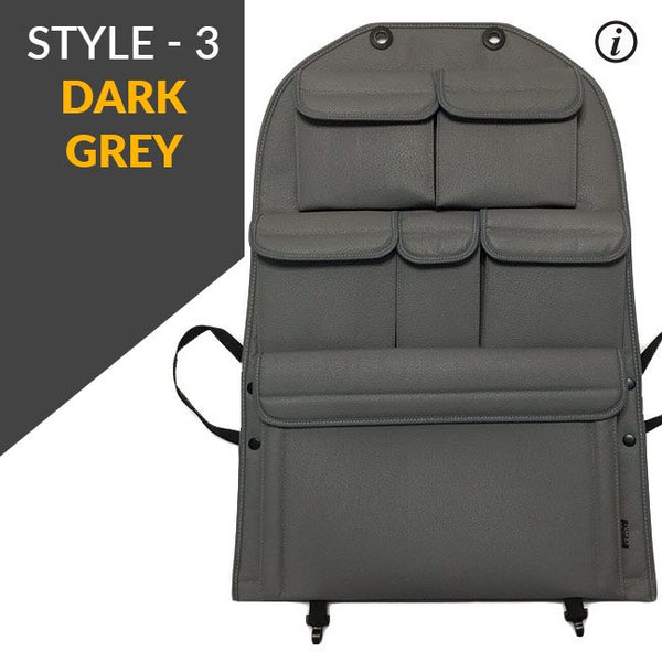 For VW California Ocean, Coast & Beach Campervan Single/Captains Seat Leatherette Back Seat Organiser Storage Solution