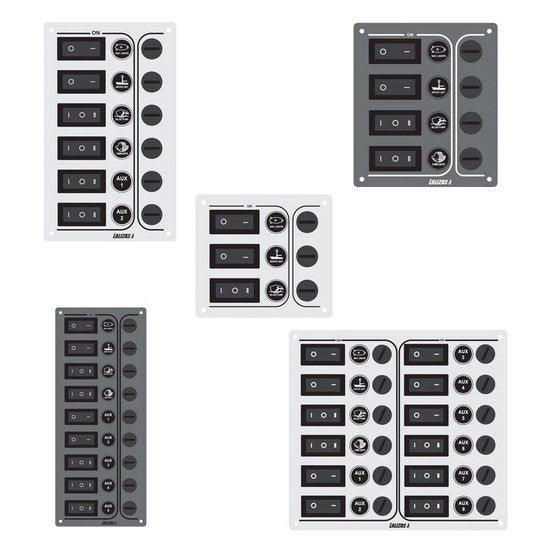 Switch SP4 Ultra 4-way switch panel, 316 stainless, 12/24V | 4Boats