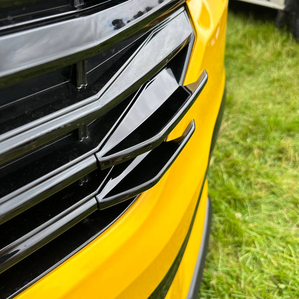 For VW T6.1 Front Grille Side Fins – Gloss Black Finish (Set of 4) | Van-X Styling Upgrade