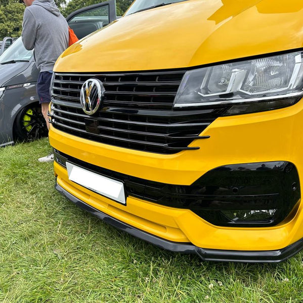 For VW T6.1 Front Grille Side Fins – Gloss Black Finish (Set of 4) | Van-X Styling Upgrade