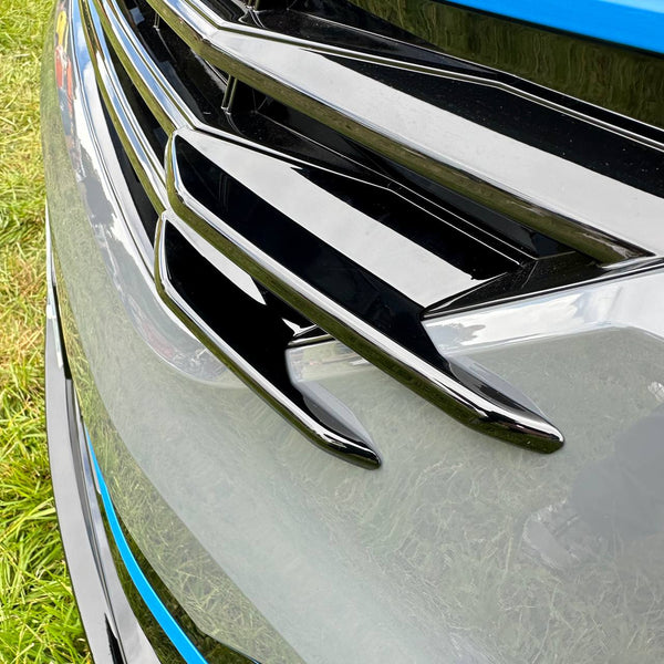 For VW T6.1 Front Grille Side Fins – Gloss Black Finish (Set of 4) | Van-X Styling Upgrade