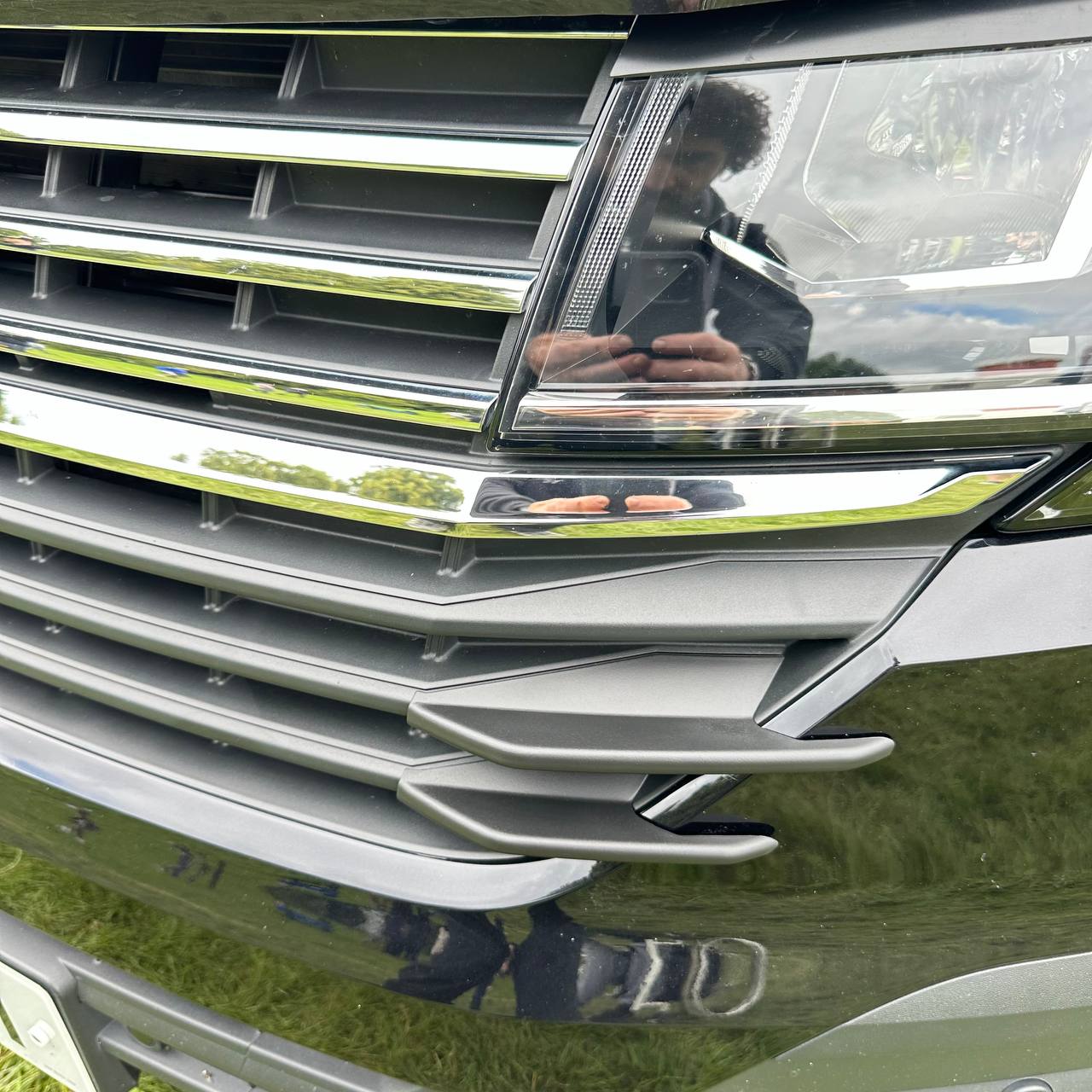 For VW T6.1 Front Grille Side Fins – Textured Finish (Set of 4) | Van-X Styling Upgrade