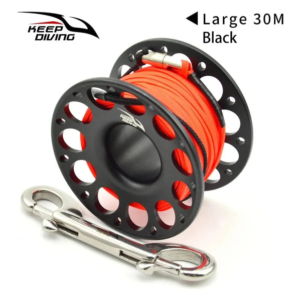Diving Aluminium Spool - 15/30m - Multiple Color Options