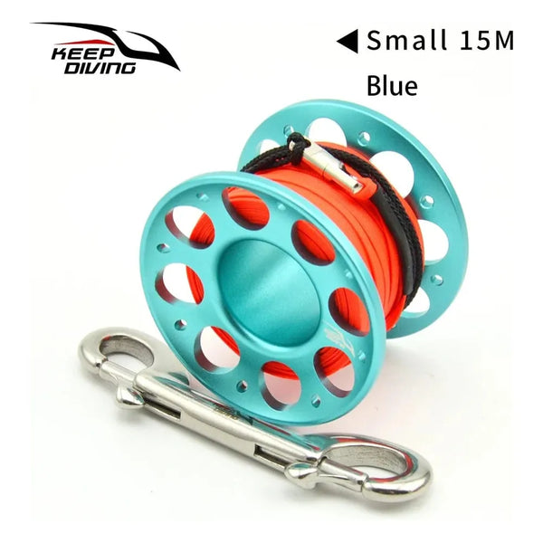 Diving Aluminium Spool - 15/30m - Multiple Color Options