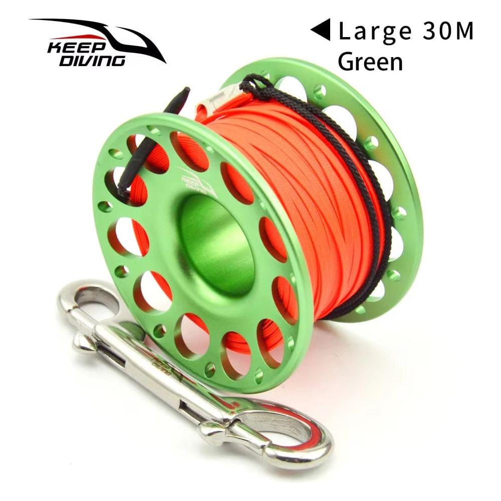 Diving Aluminium Spool - 15/30m - Multiple Color Options