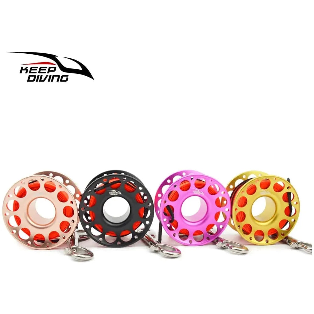 Diving Aluminium Spool - 15/30m - Multiple Color Options