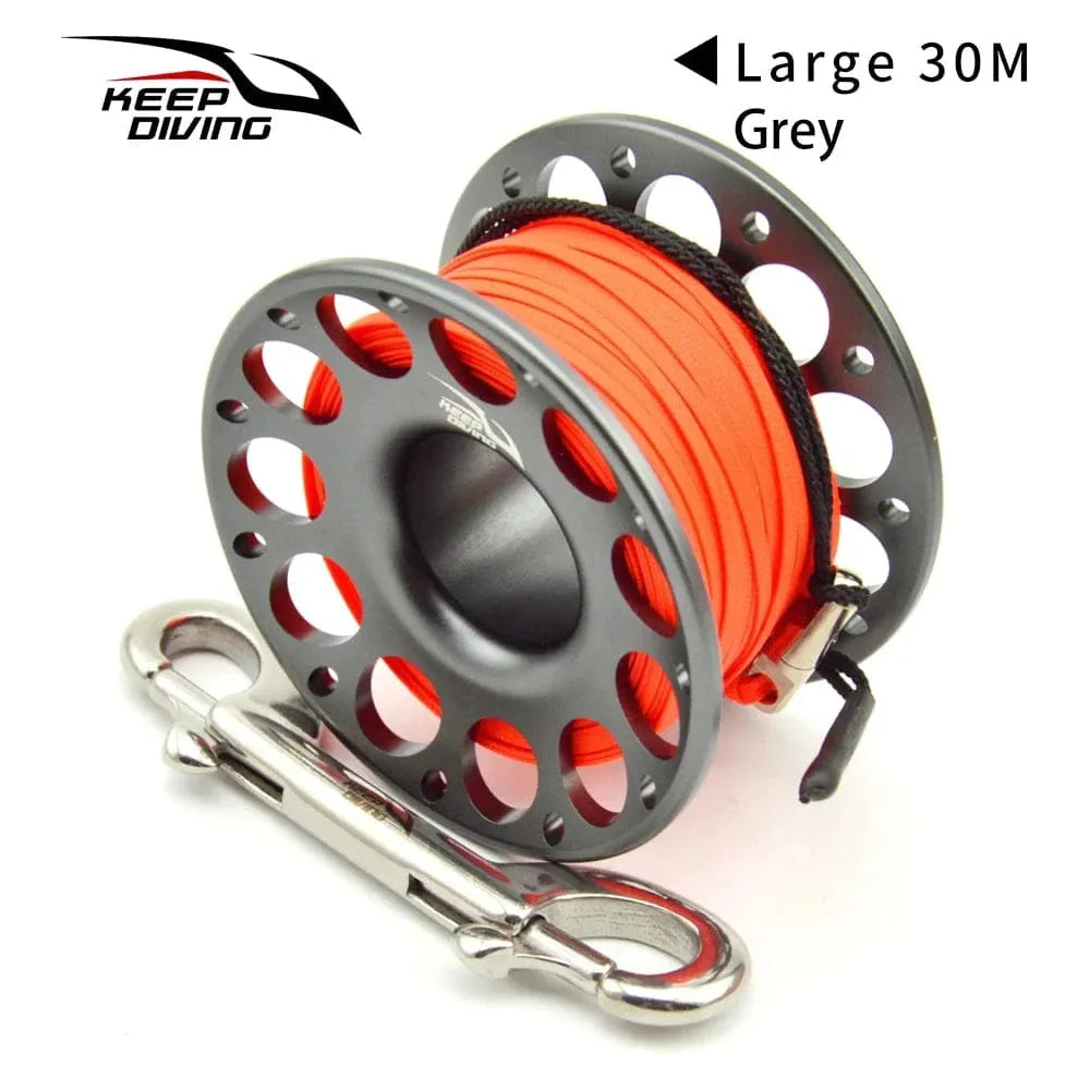 Diving Aluminium Spool - 15/30m - Multiple Color Options