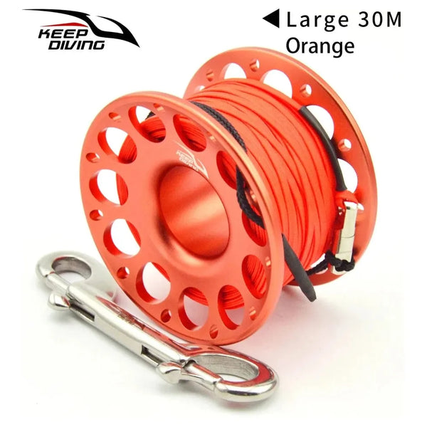 Diving Aluminium Spool - 15/30m - Multiple Color Options
