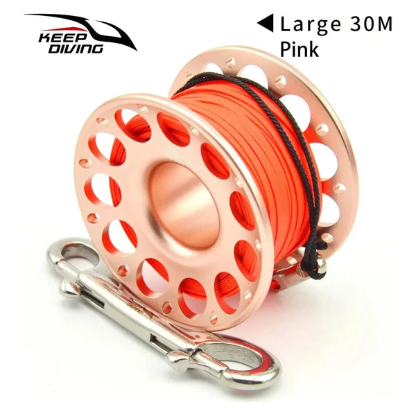 Diving Aluminium Spool - 15/30m - Multiple Color Options