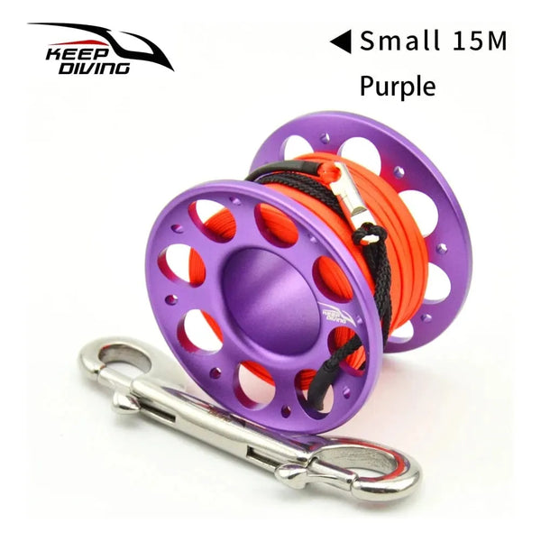 Diving Aluminium Spool - 15/30m - Multiple Color Options