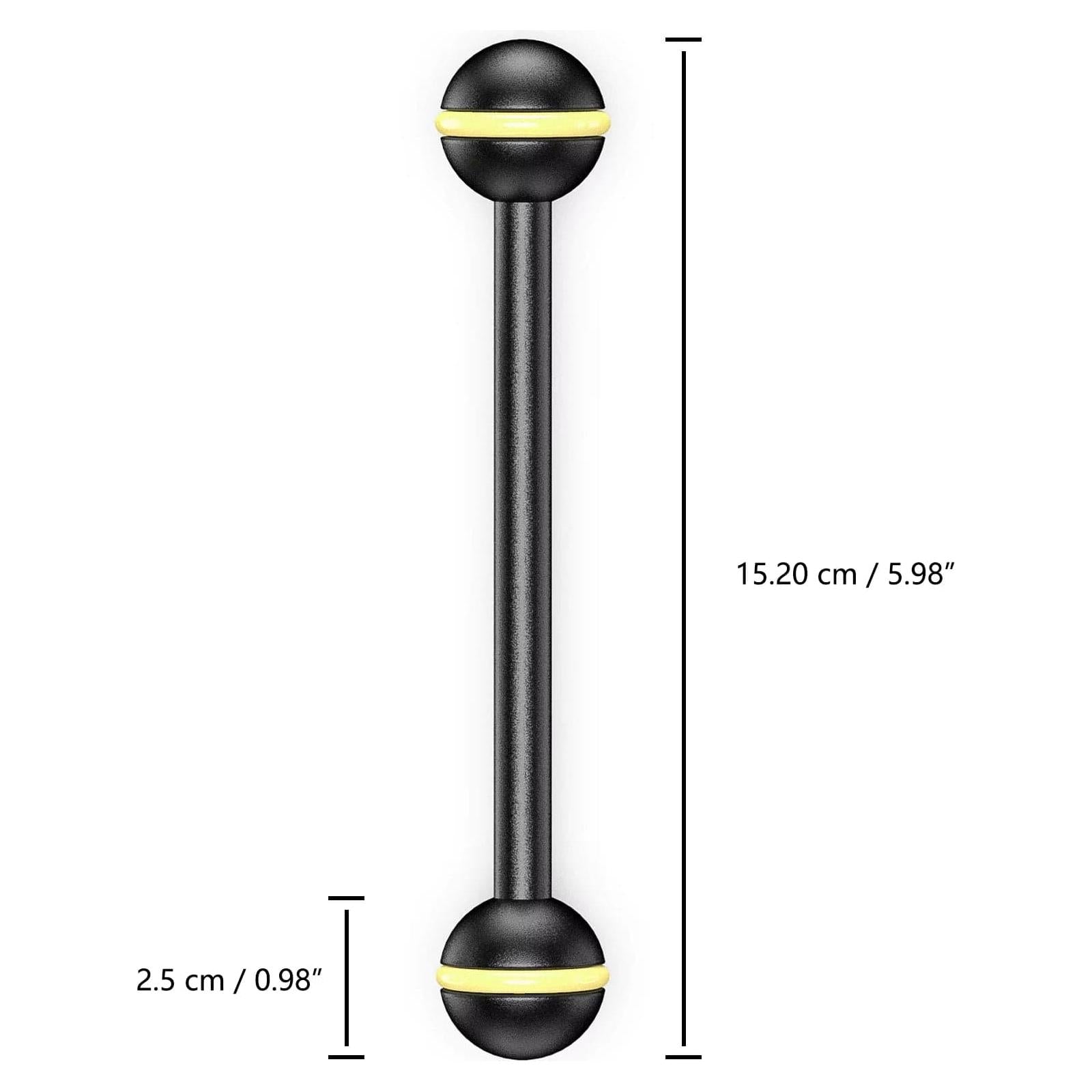 Seafrogs 3.5''-16'' Double Ball Arm Aluminum Alloy Joint Ball Arm Torch Flashlight Holder Connector for Dive Underwater Housing