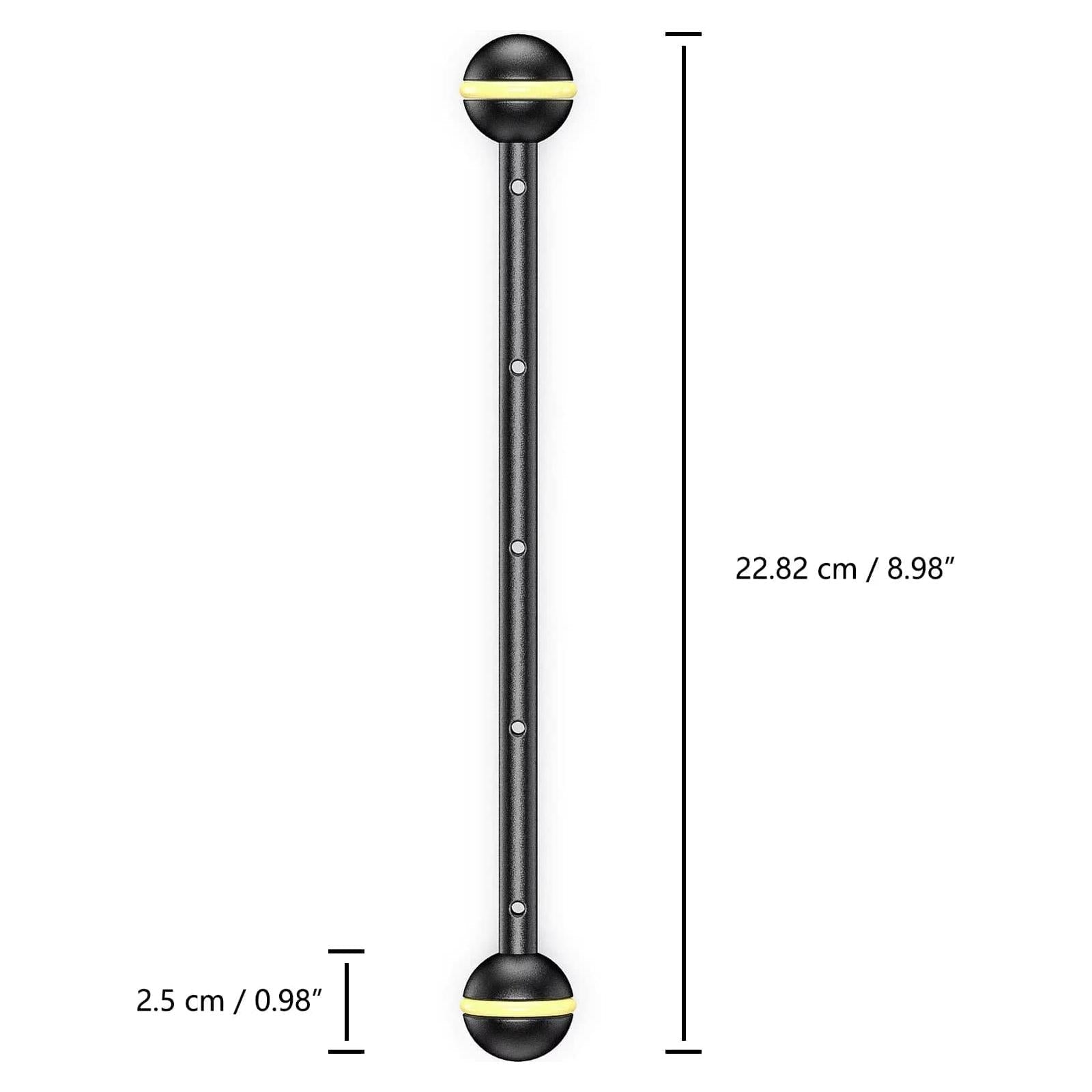 Seafrogs 3.5''-16'' Double Ball Arm Aluminum Alloy Joint Ball Arm Torch Flashlight Holder Connector for Dive Underwater Housing