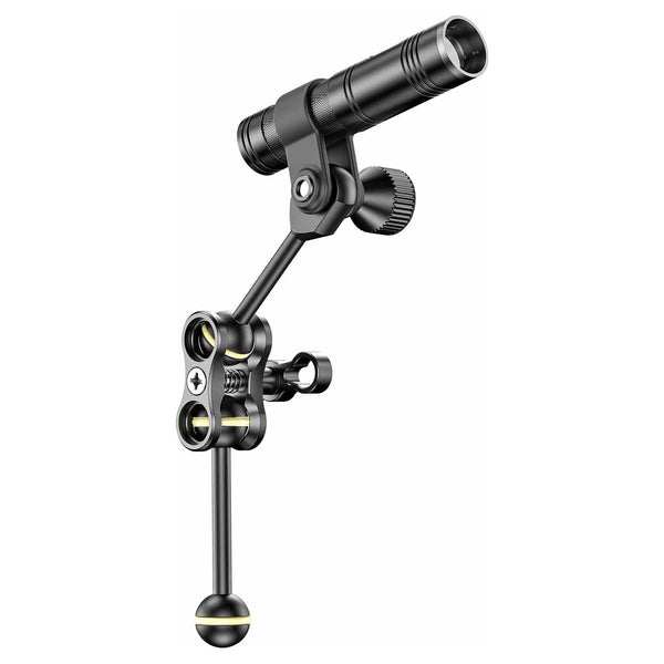 Seafrogs 3.5''-16'' Double Ball Arm Aluminum Alloy Joint Ball Arm Torch Flashlight Holder Connector for Dive Underwater Housing